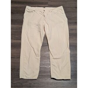 Diesel Linen Blend Straight Leg Pants Mens 36 Cream Off White Button Fly Coastal